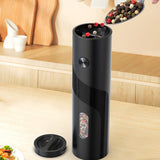 2-Piece Electric Salt and Pepper Grinder Set with Adjustable Ceramic Mill