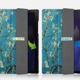 Protective Stand Case Compatible With Samsung Galaxy Tab A9 Plus 11 Inch 2023 PU Leather Cover Style 1