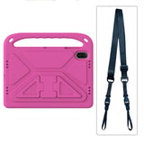 Shockproof Foam Stand Protective Case Compatible With Samsung Galaxy Tab A9 Plus Eleven Inch 2023 Rose Red
