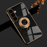 Shockproof Heavy Duty Ring Holder Protective Case Compatible With Samsung S26 Black