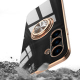 Shockproof Heavy Duty Ring Holder Protective Case Compatible With Samsung S26 Black