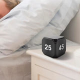 Flip Timer Cube High-Sensitivity Gyroscope Countdown Timer for Home Office Black