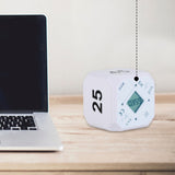 Flip Timer Cube High-Sensitivity Gyroscope Countdown Timer for Home Office White