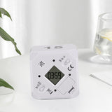 Flip Timer Cube High-Sensitivity Gyroscope Countdown Timer for Home Office White