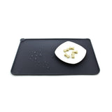 Anti-Slip Pet Feeding Mat for Cats and Dogs Black