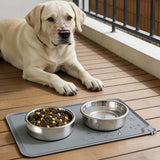 Anti-Slip Pet Feeding Mat for Cats and Dogs Grey