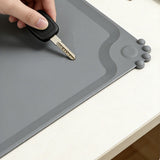 Anti-Slip Pet Feeding Mat for Cats and Dogs Grey