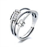 4PCS Adjustable Spinner Rings Rotating Meditation Rings
