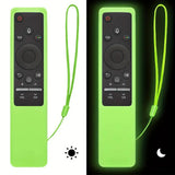 2PCS Luminous Silicone Remote Control Cover Compatible With Samsung BN59 Series Blue Green