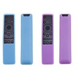 2PCS Luminous Silicone Remote Control Cover Compatible With Samsung BN59 Series Blue Purple
