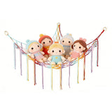 Stuffed Animal Hammock Corner Hanging Hammock for Plush Toys Multicolor