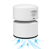 Mini Desktop Vacuum Cleaner Rechargeable USB Desk Sweeper for Home Office White