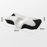 Memory Foam Butterfly Neck Pillow Cervical Support Pillow Black