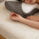 Butterfly Memory Foam Neck Pillow for Cervical Support Light Grey