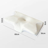 Memory Foam Butterfly Neck Pillow Cervical Support Pillow White