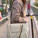 Insulated Lunch Tote Bag for Work Travel and Picnic Off White