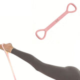 Figure 8 Fitness Resistance Band Workout Exercise Equipment for Yoga Pilates Pink
