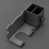 Wall Mounted Hair Dryer Holder No-Drill Bathroom Storage Rack Gray