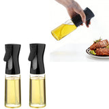 2Pcs Glass Oil Sprayer Olive Oil Mister for Kitchen Cooking Barbecue Black