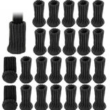 24Pcs Chair Leg Socks Floor Protectors Furniture Leg Covers Anti Scratch Black