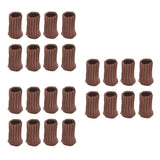 24Pcs Chair Leg Socks Floor Protectors Furniture Leg Covers Anti Scratch Coffee
