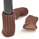 24Pcs Chair Leg Socks Floor Protectors Furniture Leg Covers Anti Scratch Coffee