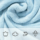 Pet Coral Fleece Bathrobe Towel for Dogs and Cats Quick Dry Absorbent Adjustable Grooming Robe Blue