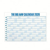 2026 Full Year Wall Calendar Planner Large 12 Month Poster with Pen and 100 Stickers Blue