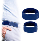 2 PCS Casual Adjustable Belt with Industrial Hook and Loop Closure for Men Blue