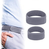 2 PCS Casual Adjustable Belt with Industrial Hook and Loop Closure for Men Gray