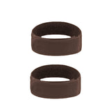 2 PCS Casual Adjustable Belt with Industrial Hook and Loop Closure for Men Coffee