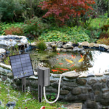 2.5W Solar Pond Aerator Air Pump with Bubble Stone Portable Outdoor