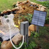 2.5W Solar Pond Aerator Air Pump with Bubble Stone Portable Outdoor