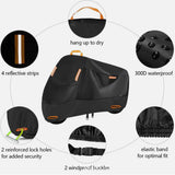 Heavy Duty Waterproof Motorcycle Cover UV Rain & Dust for Outdoor