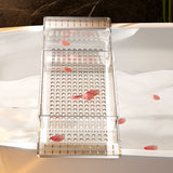 Expandable Bathtub Tray Clear Bath Caddy Transparent