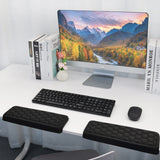 L-Shaped Desk Elbow Pad Wrist Rest Mouse Pad for Office and Gaming Black