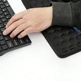 L-Shaped Desk Elbow Pad Wrist Rest Mouse Pad for Office and Gaming Black
