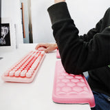 L-Shaped Desk Elbow Pad Wrist Rest Mouse Pad for Office and Gaming Pink