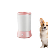 Electric Dog Paw Cleaner Cup Automatic Pet Foot Washer for Small Dogs Pink