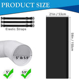 Air Conditioner Hose Cover Insulation Sleeve for AC Exhaust Pipe Black
