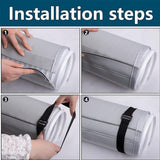 Air Conditioner Hose Cover Insulation Sleeve for AC Exhaust Pipe Light Gray