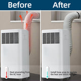 Air Conditioner Hose Cover Insulation Sleeve for AC Exhaust Pipe Light Gray