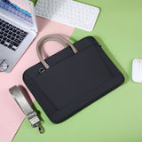 Water-Resistant Laptop Tote Bag with Shoulder Strap Carrying Sleeve for 13-13.3 Inch Computer Black