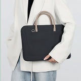 Water-Resistant Laptop Tote Bag with Shoulder Strap Carrying Sleeve for 13-13.3 Inch Computer Black