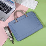 Water-Resistant Laptop Tote Bag with Shoulder Strap Carrying Sleeve for 13-13.3 Inch Computer Blue