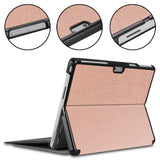 Protective Case for 13 Inch Microsoft Surface Pro 11/Pro 10 /Pro 9 Multiple Angle Viewing Shell Cover Rose Gold