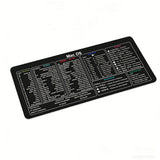 Large Desk Mat Mouse Pad with Keyboard Shortcut Cheat Sheet for Mac OS
