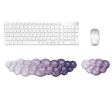 2Pcs Silicone Wrist Rest Set Mouse and Keyboard Ergonomic Support Pad Purple