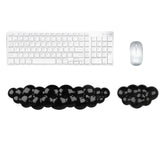 2Pcs Silicone Wrist Rest Set Mouse and Keyboard Ergonomic Support Pad Black