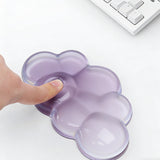 2Pcs Silicone Wrist Rest Set Mouse and Keyboard Ergonomic Support Pad Purple
